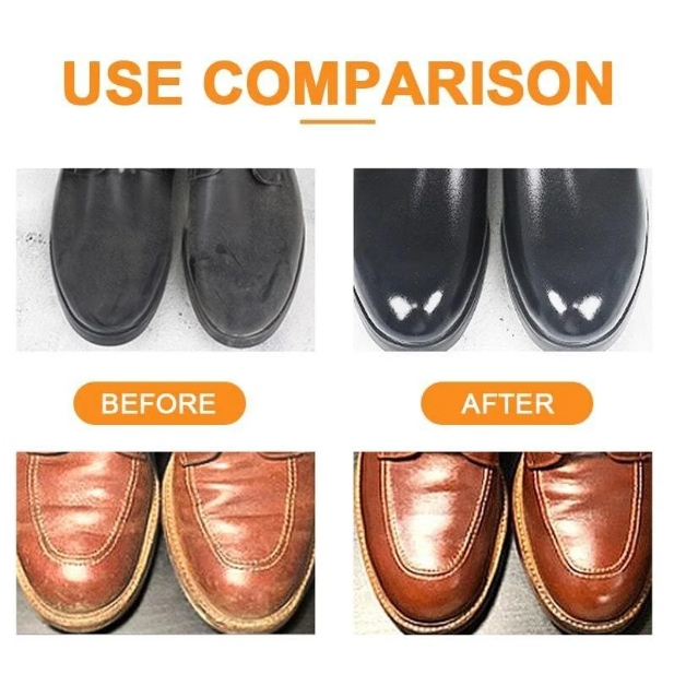 Double sided shoe cleaner polish