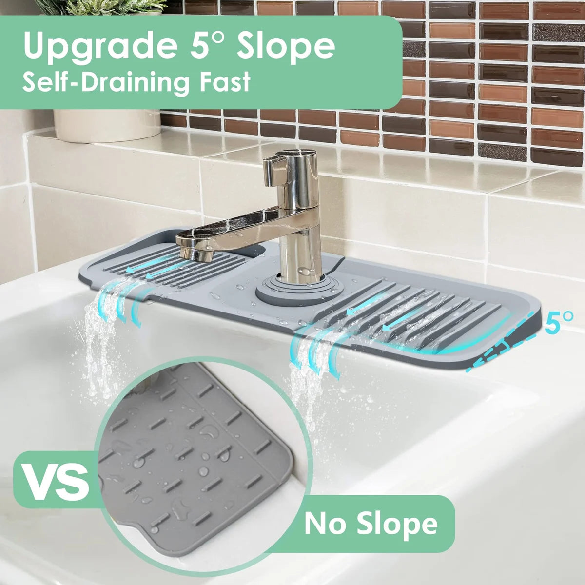 Kitchen Sink Silicone Splash Guard