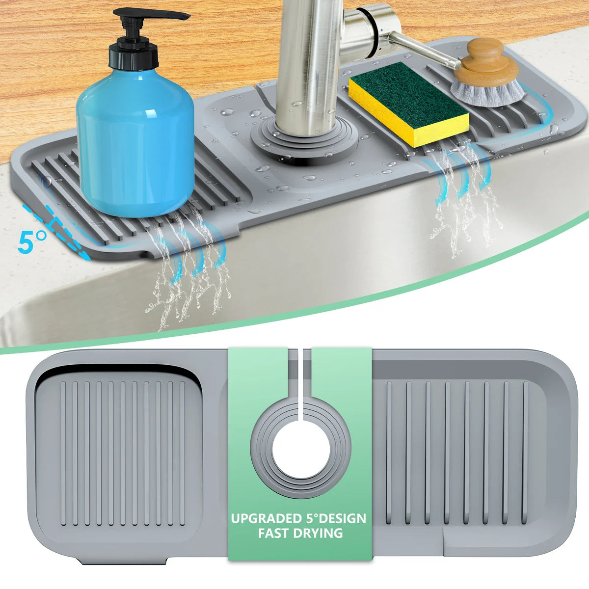 Kitchen Sink Silicone Splash Guard