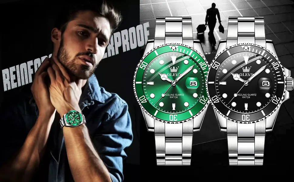OLEVS Men's Sports Dive Watch