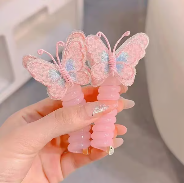 Butterfly Telephone Wire Hair Bands - Set of 6 pieces