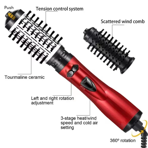 3-in-1 Hot Air Styler And Rotating Hair Dryer