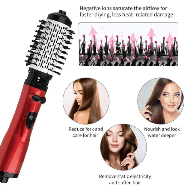 3-in-1 Hot Air Styler And Rotating Hair Dryer